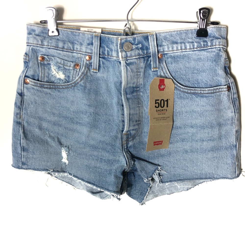 NWT Levi’s | 501 High Rise Distressed Shorts Sz 27
